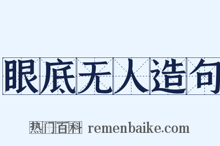 眼底无人造句是什么意思的图片